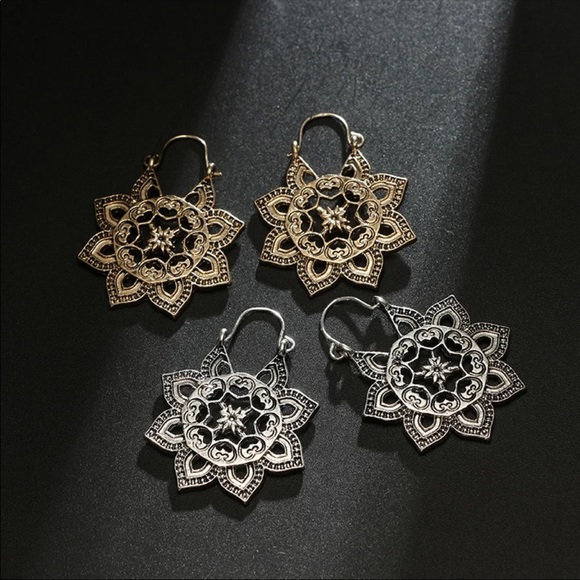 • Stephanie • Boho Mandala Earrings - Picture 2 of 5
